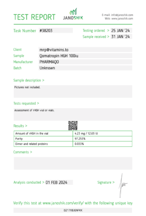 Alternative view of Pharmaqo - Qomatropin HGH 100iu
